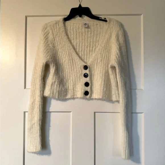 Urban Outfitters Sweaters - Urban Outfitters Cream Cropped Cardigan